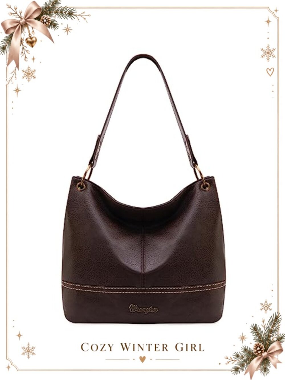 Vegan Leather Hobo Bag Top Handle Shoulder Purse Two Tone Design